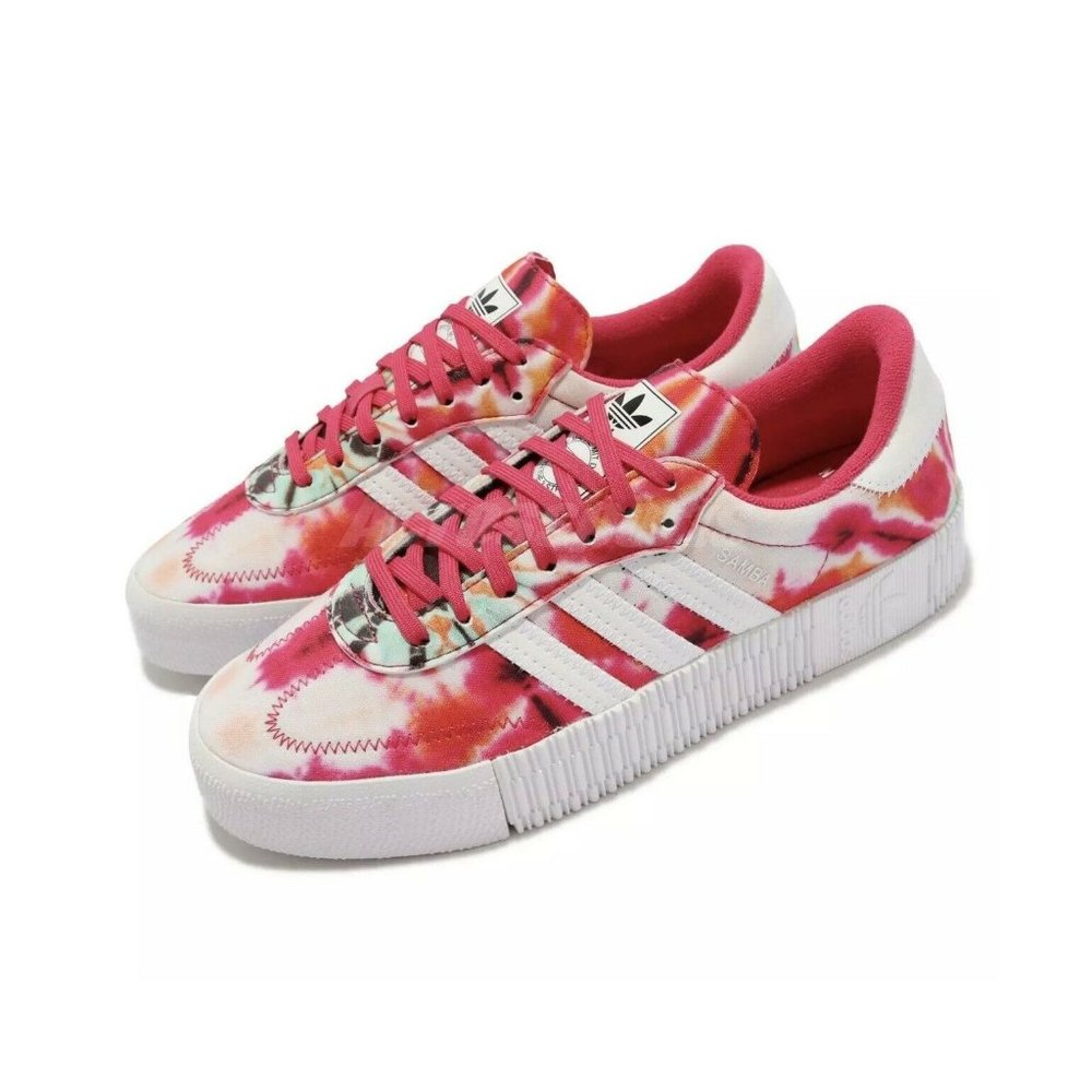 Adidas Originals Sambarose Tie Dye Pink White Women Sz 6 Casual Shoes GX2893 NEW